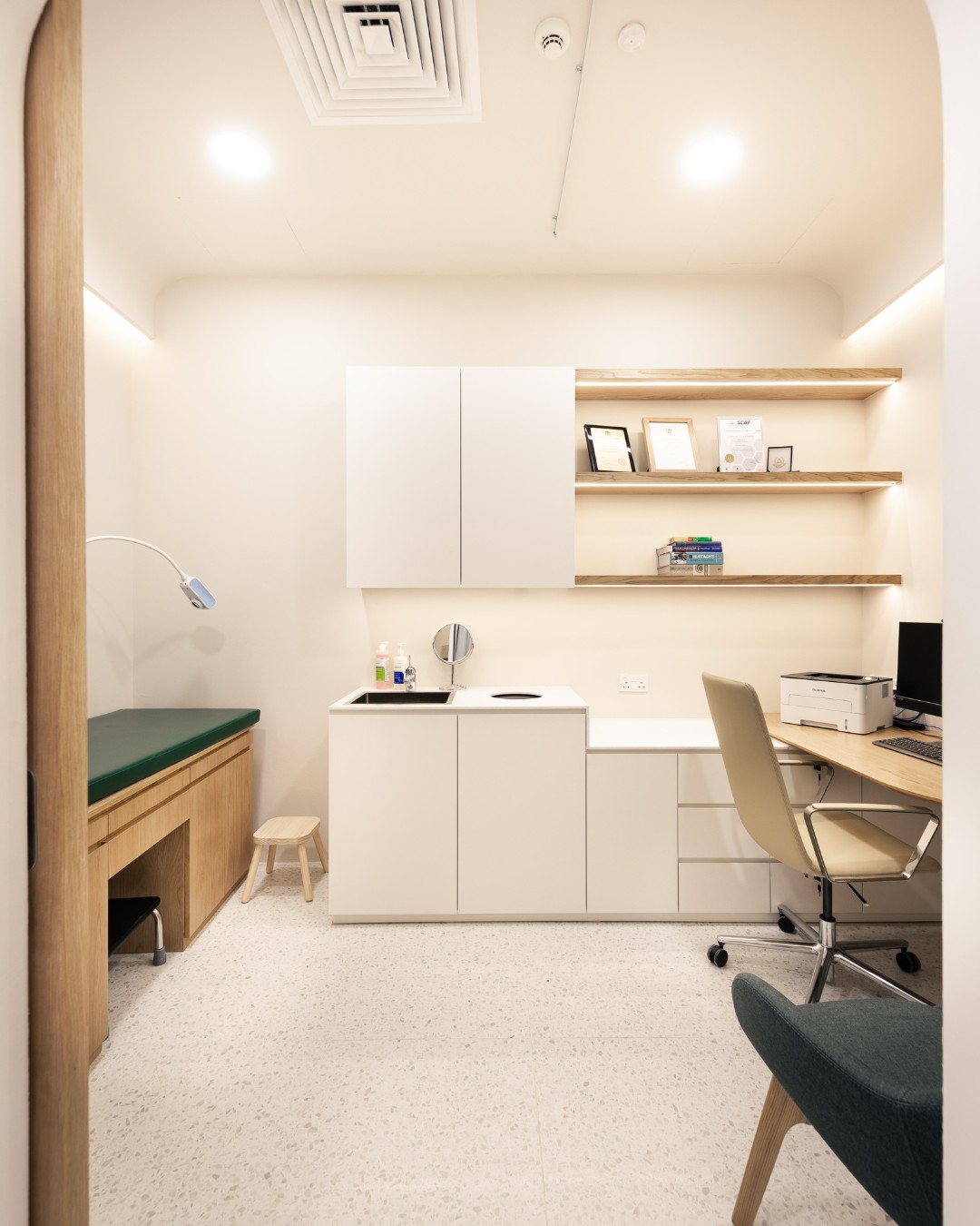 Clinic room at River Valley Doctors in Singapore, where men’s cancer screening and health checks are performed.